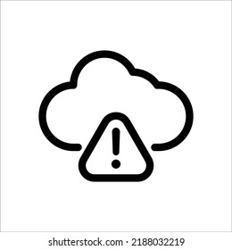 Weather Alert Icon, Line Vector Graphics