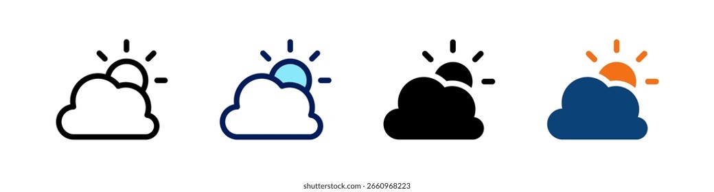 Wetter All In One Icon Multi Styles Vektor Set