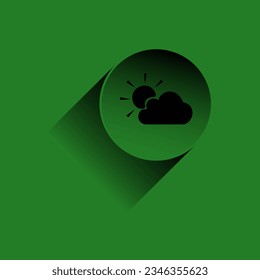 The weather app icon against a green background, looks appealing and fresh, suitable for weather-related projects.