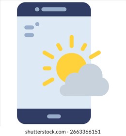 Elemento de icono de App de Clima para diseño