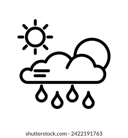 Weather App icon, app, weather, icon, mobile line icon, editable vector icon, pixel perfect, illustrator ai file