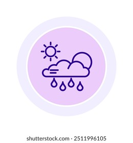 Icono del App del Clima, App, Clima, icono, icono de línea móvil, icono de Vector editable, píxel perfecto, archivo AI del ilustrador