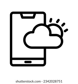 weather app line icon illustration vector graphic. Simple element illustration vector graphic, suitable for app, websites, and presentations isolated on white background