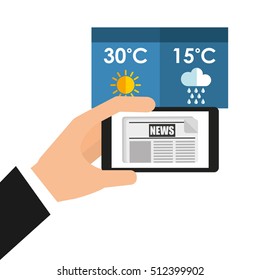 weather app technology icon vector illustration design