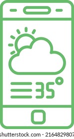 Icono vector de aplicación meteorológica. Se puede usar para imprimir, móviles y aplicaciones web.