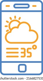 Weather App vector icon. Can be used for printing, mobile and web applications.