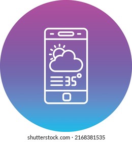 Icono vector de aplicación meteorológica. Se puede usar para imprimir, móviles y aplicaciones web.