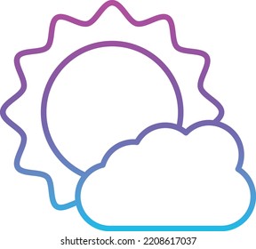Icono vector de aplicación meteorológica. Se puede usar para imprimir, móviles y aplicaciones web.