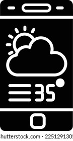 Weather App vector icon. Can be used for printing, mobile and web applications.