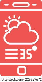 Weather App vector icon. Can be used for printing, mobile and web applications.