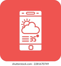 Icono vector de aplicación meteorológica. Se puede usar para imprimir, móviles y aplicaciones web.
