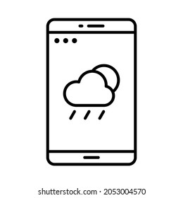 weather application line icon vector design, editable stroke line icon