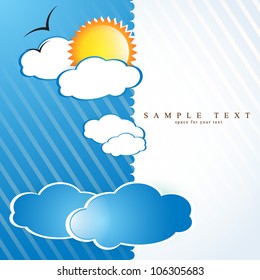 weather background with sky and cloud illustration