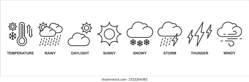Weather banner web icon vector illustration concept with icon