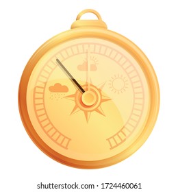 Icono del barómetro meteorológico. Dibujo del icono vectorial del barómetro meteorológico para el diseño web aislado en fondo blanco