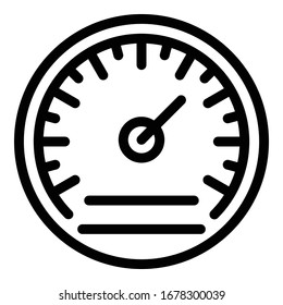 Weather barometer icon. Outline weather barometer vector icon for web design isolated on white background