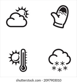 Wetterschwarz-Symbolsatz 