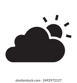 Icono negro de Clima. Ilustración vectorial.