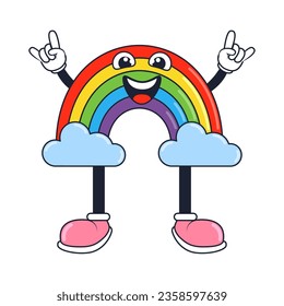vectores de arco iris de dibujos animados aislados
