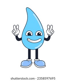 weather cartoon water drop vector isolated