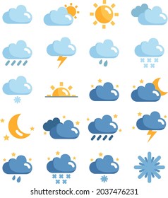 Weather Cast, Illustration, Vector, On A White Background.