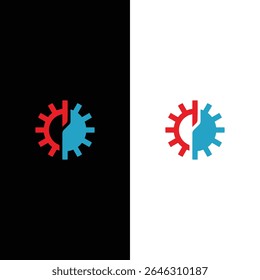 Clima cambio caliente y frío logo