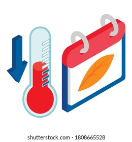 Weather change icon. Isometric illustration of weather change vector icon for web