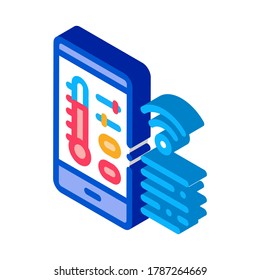Weather Check W-Fi Icon Vector. Isometric Weather Check W-Fi sign. color isolated symbol illustration