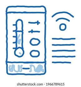 Weather Check W-Fi sketch icon vector. Hand drawn blue doodle line art Weather Check W-Fi sign. isolated symbol illustration