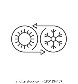 Weather or climate change, weather rotation. Vector icon template
