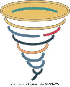 Weather climate cyclone storm icon symbol representing natural phenomena and meteorological events