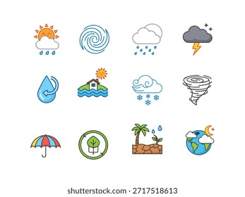 Weather And Climate Icon Set