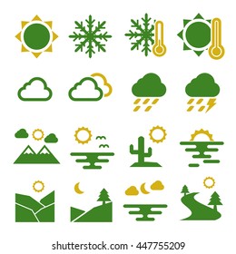 weather, climate icon set