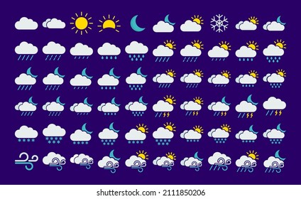 weather climate icon set collection
