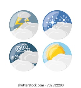 Weather and climate icon set design