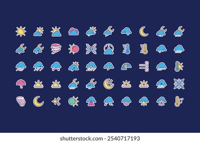 Weather and Climate Icon Sticker Version