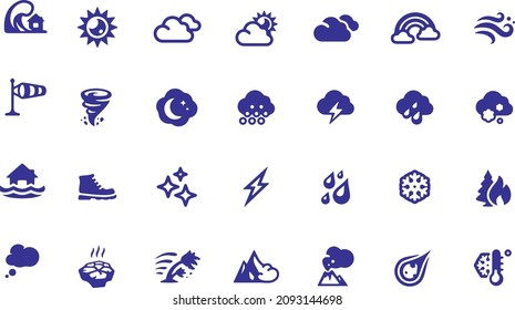 Vektordesign für Wetter- und Klimasymbole 
