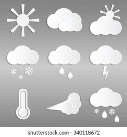 Weather and Climate.Set of meteo icons.vector