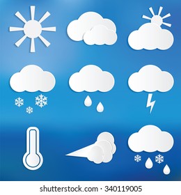 Weather and Climate.Set of meteo icons.vector