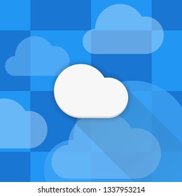 Weather Cloud Adaptive icon Material Design illustration