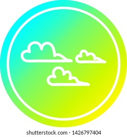 weather cloud circular icon with cool gradient finish