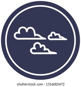 weather cloud circular icon symbol