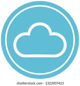 weather cloud circular icon symbol