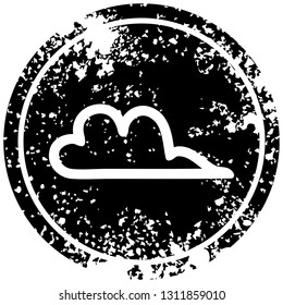weather cloud distressed icon symbol