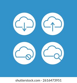 Weather and cloud editable stroke outline icons set isolated on white background flat vector illustration