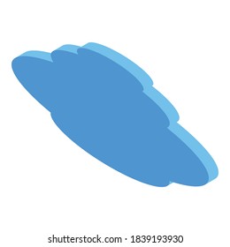 Weather cloud icon. Isometric of weather cloud vector icon for web design isolated on white background