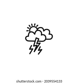 Weather cloud icon outline vector black