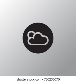 Weather cloud icon in trendy isolated on grey background.Vector illustration.