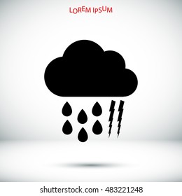weather, cloud icon, vector best flat icon, EPS