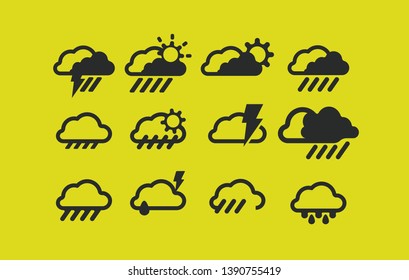 Weather cloud icons vector illustration - Vektor